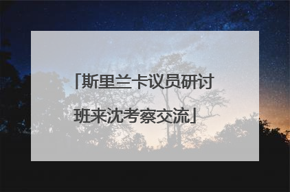 斯里兰卡议员研讨班来沈考察交流