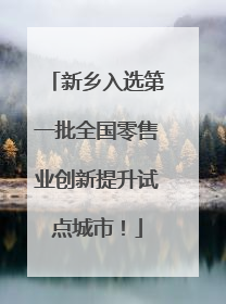 新乡入选第一批全国零售业创新提升试点城市！