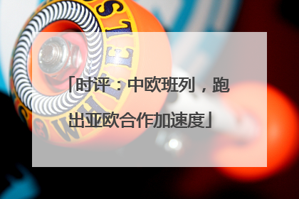 时评：中欧班列，跑出亚欧合作加速度
