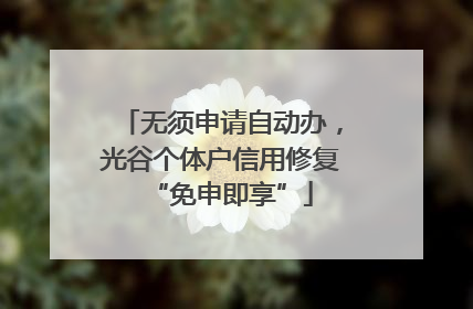 无须申请自动办，光谷个体户信用修复“免申即享”