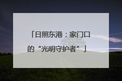 日照东港：家门口的“光明守护者”