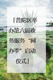 普陀区举办第六届政务服务“网办季”启动仪式