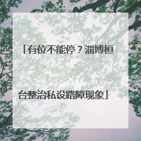 有位不能停？淄博桓台整治私设路障现象