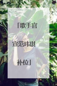歌手官宣范玮琪补位