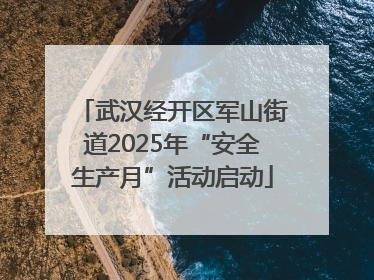 武汉经开区军山街道2025年“安全生产月”活动启动