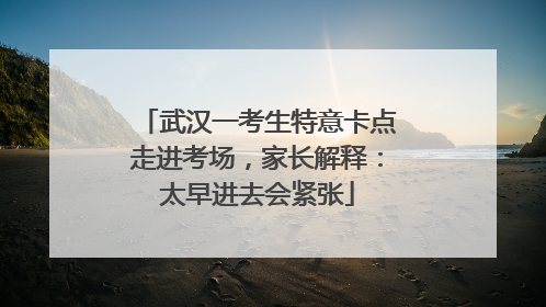 武汉一考生特意卡点走进考场，家长解释：太早进去会紧张