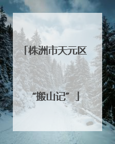 株洲市天元区“搬山记”