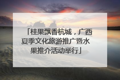 桂果飘香杭城，广西夏季文化旅游推广暨水果推介活动举行