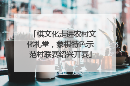 棋文化走进农村文化礼堂，象棋特色示范村联赛绍兴开赛