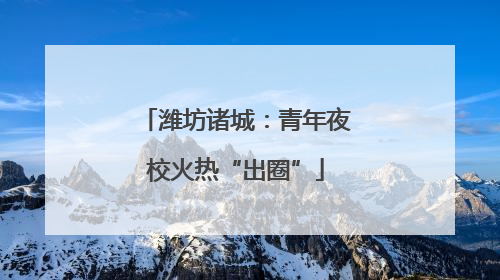潍坊诸城：青年夜校火热“出圈”