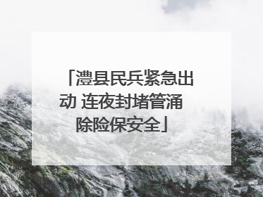 澧县民兵紧急出动 连夜封堵管涌除险保安全
