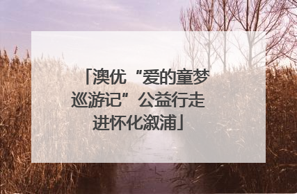 澳优“爱的童梦巡游记”公益行走进怀化溆浦
