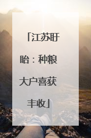 江苏盱眙：种粮大户喜获丰收