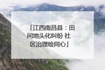 江西南昌县：田间地头化纠纷 社区治理绘同心