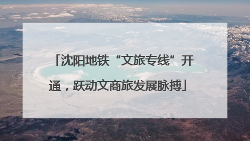 沈阳地铁“文旅专线”开通，跃动文商旅发展脉搏