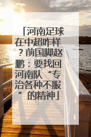河南足球在中超咋样？前国脚赵鹏：要找回河南队“专治各种不服”的精神