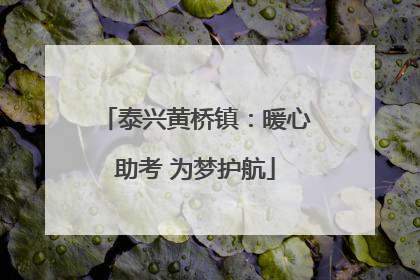 泰兴黄桥镇：暖心助考 为梦护航