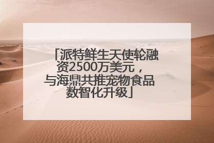 派特鲜生天使轮融资2500万美元，与海鼎共推宠物食品数智化升级