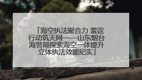 海空执法聚合力 雷霆行动筑天网——山东烟台海警局探索海空一体提升立体执法效能纪实