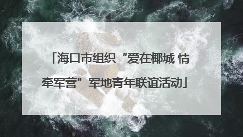 海口市组织“爱在椰城 情牵军营”军地青年联谊活动