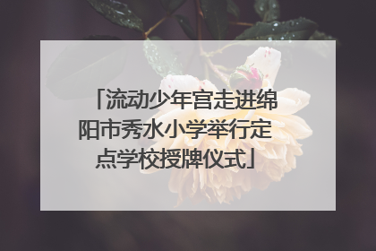 流动少年宫走进绵阳市秀水小学举行定点学校授牌仪式