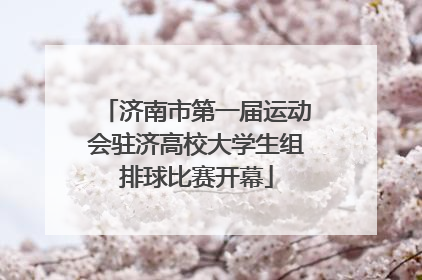 济南市第一届运动会驻济高校大学生组排球比赛开幕