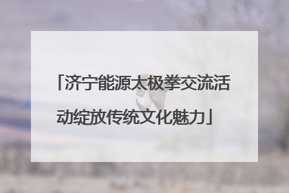 济宁能源太极拳交流活动绽放传统文化魅力