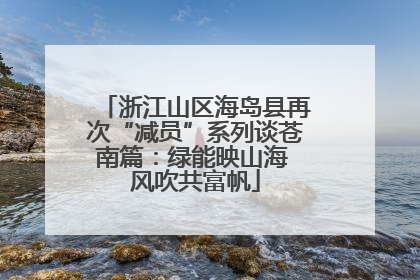 浙江山区海岛县再次“减员”系列谈苍南篇：绿能映山海 风吹共富帆