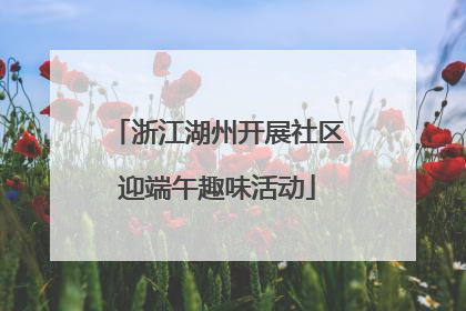浙江湖州开展社区迎端午趣味活动