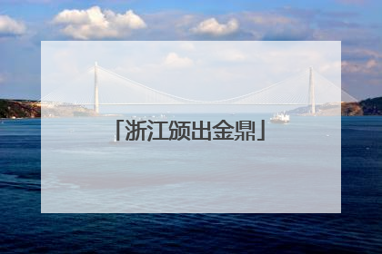 浙江颁出金鼎