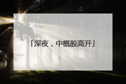 深夜，中概股高开