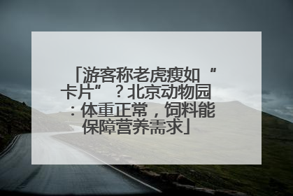 游客称老虎瘦如“卡片”？北京动物园：体重正常，饲料能保障营养需求