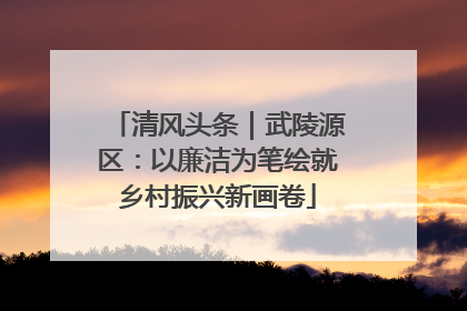 清风头条｜武陵源区：以廉洁为笔绘就乡村振兴新画卷