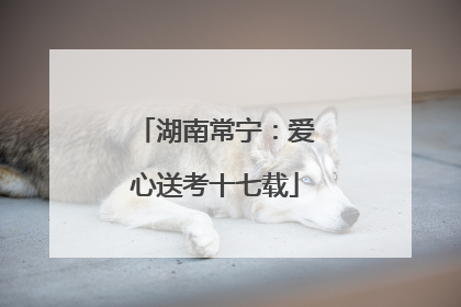湖南常宁：爱心送考十七载