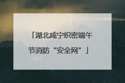 湖北咸宁织密端午节消防“安全网”
