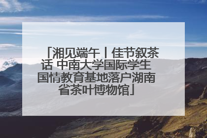 湘见端午丨佳节叙茶话 中南大学国际学生国情教育基地落户湖南省茶叶博物馆