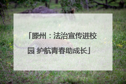 滕州：法治宣传进校园 护航青春助成长