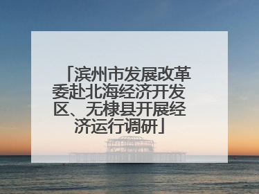 滨州市发展改革委赴北海经济开发区、无棣县开展经济运行调研