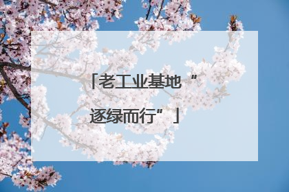 老工业基地“逐绿而行”