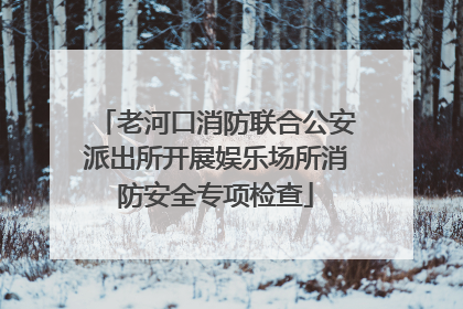 老河口消防联合公安派出所开展娱乐场所消防安全专项检查