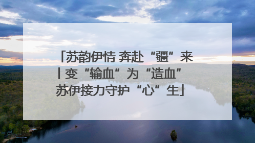 苏韵伊情 奔赴“疆”来丨变“输血”为“造血” 苏伊接力守护“心”生