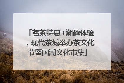 茗茶特惠+潮趣体验，现代茶城举办茶文化节暨国潮文化市集