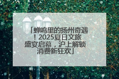 蝉鸣里的扬州奇遇！2025夏日文旅盛宴启幕，沪上解锁消费新狂欢