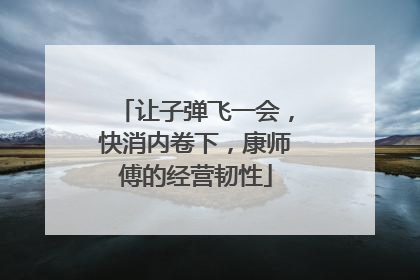 让子弹飞一会，快消内卷下，康师傅的经营韧性