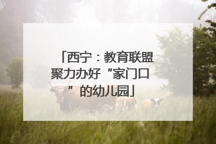 西宁：教育联盟聚力办好“家门口”的幼儿园