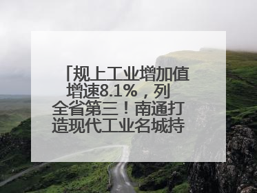规上工业增加值增速8.1%，列全省第三！南通打造现代工业名城持续加力