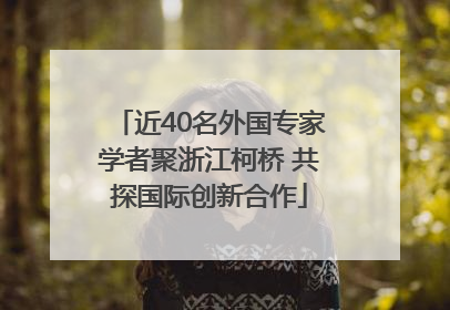 近40名外国专家学者聚浙江柯桥 共探国际创新合作