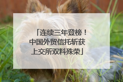 连续三年登榜！中国外贸信托斩获上交所双料殊荣