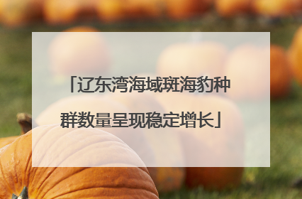 辽东湾海域斑海豹种群数量呈现稳定增长