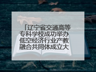 辽宁省交通高等专科学校成功举办低空经济行业产教融合共同体成立大会暨共建低空经济产教融合新生态论坛